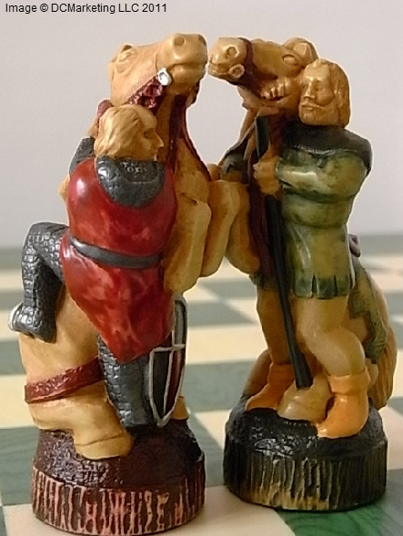 Robin Hood Hand Decorated Theme Chess Set